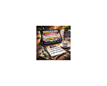 1000 PLR MRR Ebook Bundle, Resellable Digital Products (Instant Download)