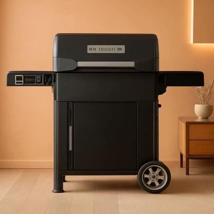 Digital Charcoal Grill And Smoker Black App Control