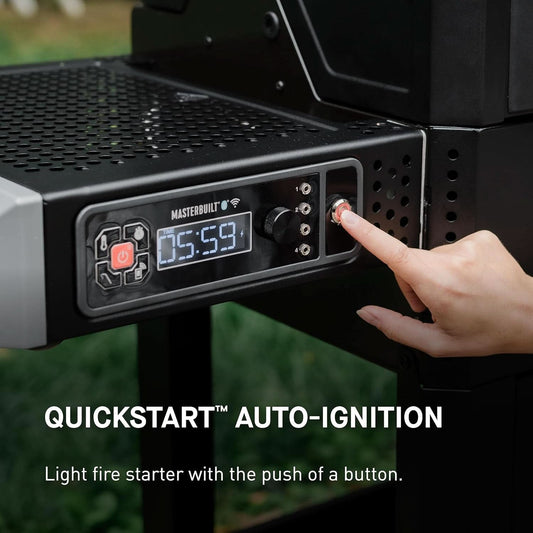 Digital Charcoal Grill And Smoker Black App Control